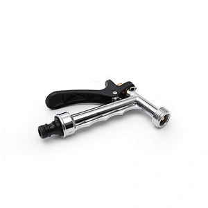 Garden High Pressure Zinc Metal Water Hose Nozzle Spray Gun With Soft Handle