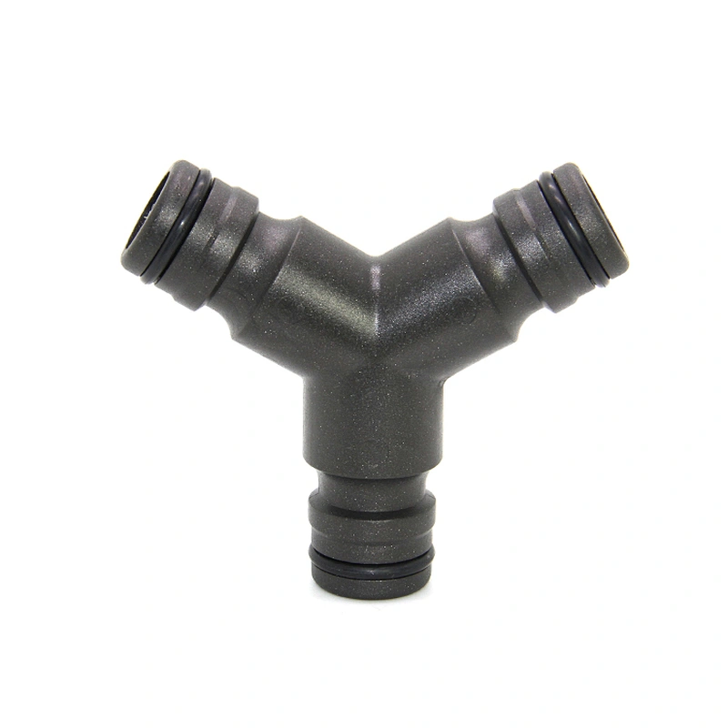 Plastic Y Shaped Coupling Join Irrigation Hoses With High Flow Connectors