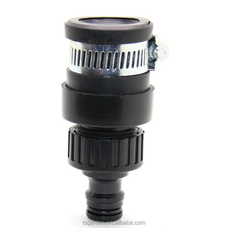 Round garden hose tap connector