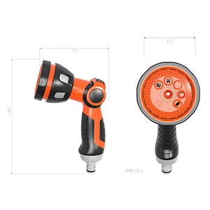 Best Heavy Duty Pressure Professional Garden Agriculture 8 Pattern High Pressure Hose Water Spray Gun