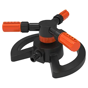 Plastic Rotating 360 Degree Garden Lawn Water Sprinkler System With 3 Arms