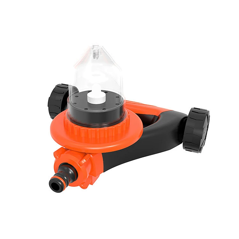 Plastic Triangle Based Lawn Water Sprinkler Irrigation System With Hydroelectric Power Led