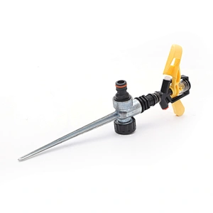 Plastic Impact Lawn Irrigation Agriculture Sprinkler Equipment With Metal Spike