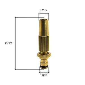 High Pressure Garden Brass Hose Water Misting Spray Nozzle with flow control