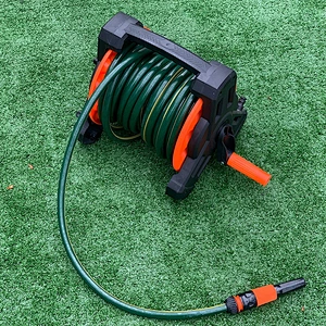 Garden ABS Plastic Strong Stability Water Hose Reel Cart With One Sided Rotating Handle