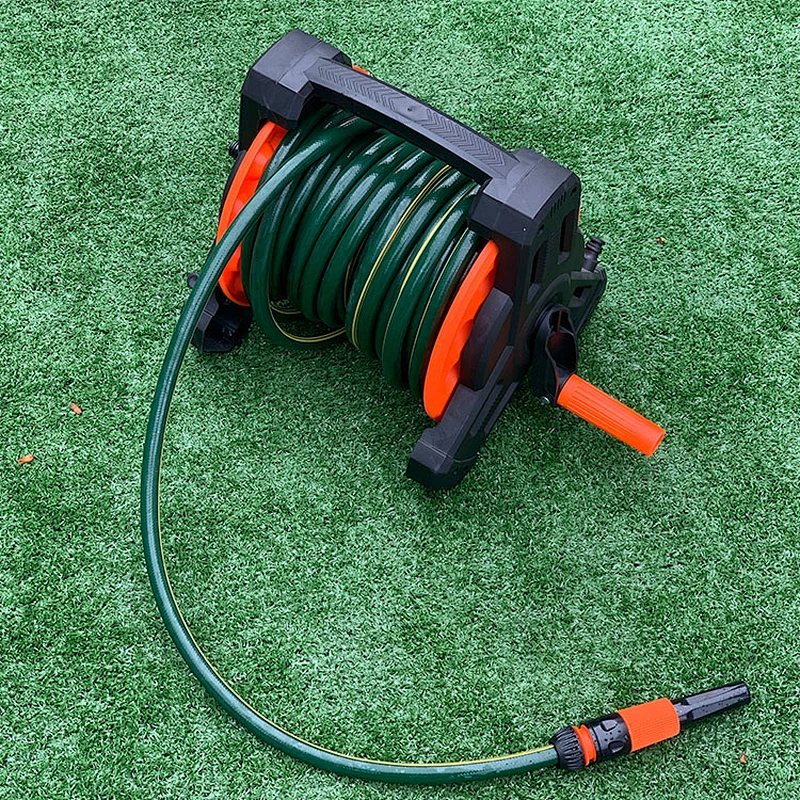 Garden ABS Plastic Strong Stability Water Hose Reel Cart With One Sided Rotating Handle