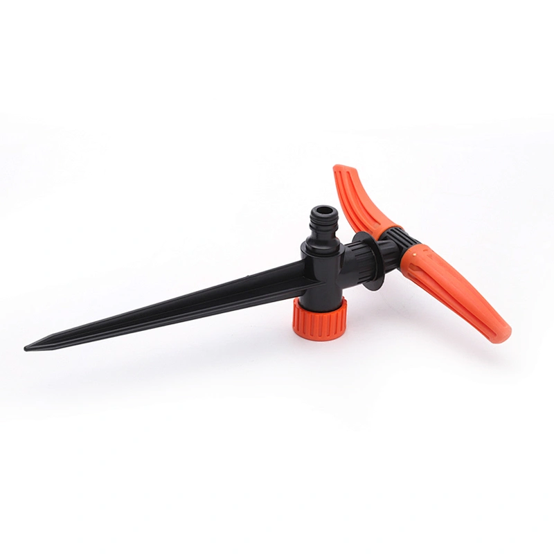 2 Arms 360 Degree Round Circle Plastic Rotary Irrigation Sprinkler With Spike