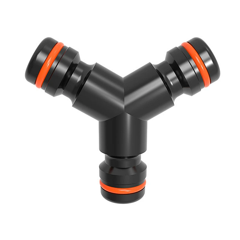 Plastic Y Shaped Coupling Join Irrigation Hoses With High Flow Connectors