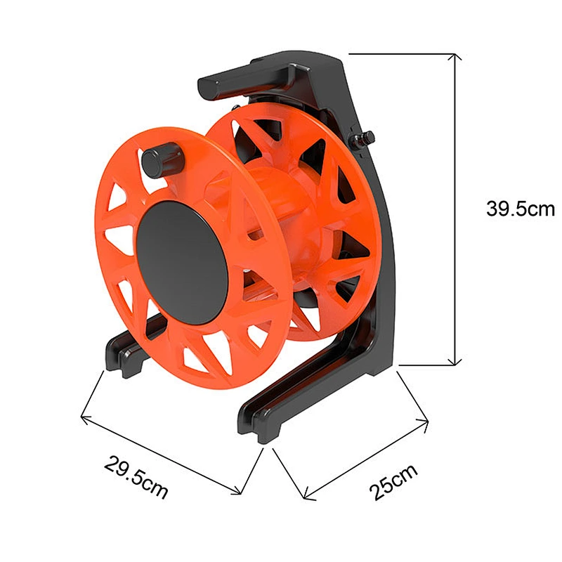 Garden Triangle Frame Water Hose Reel Cart With Soft Rotating Handle