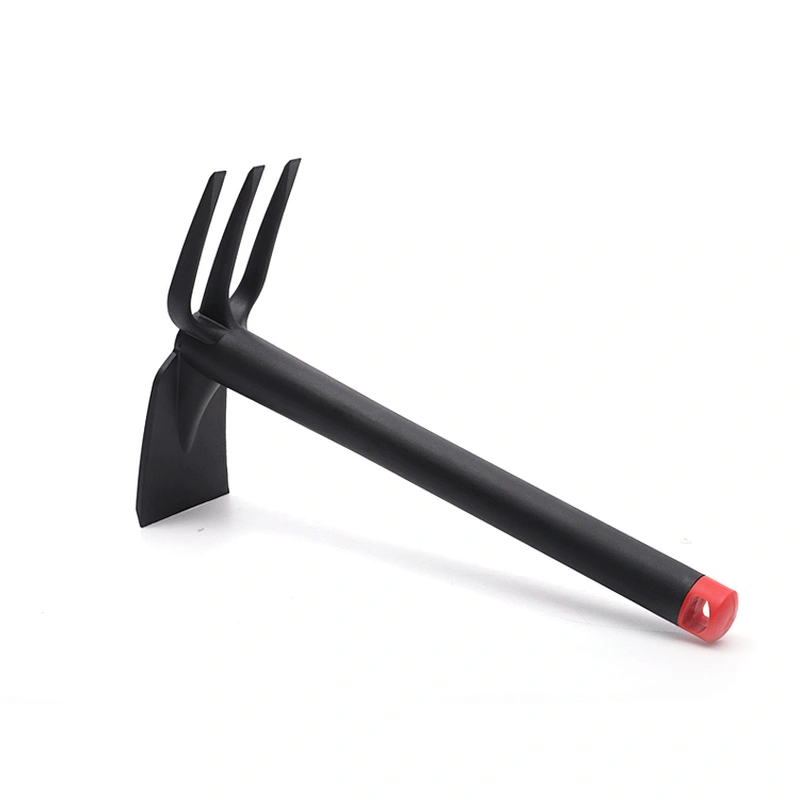 Garden Mini Nylon Plastic Double End Hand Tool Rake And Hoe With Soft Handle