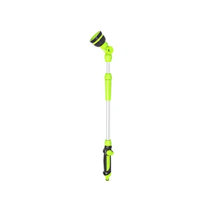 8 pattern telescopic watering wand irrigation adjustable soft rubber coated body insulated handle garden hose sprays water wand