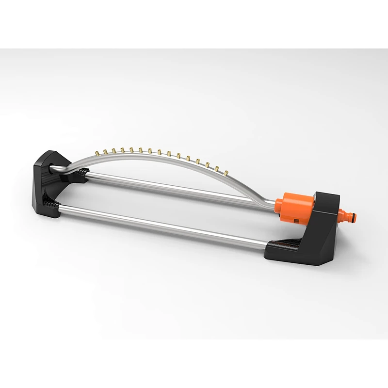 aluminum or plastic nozzle oscillating lawn sprinkler