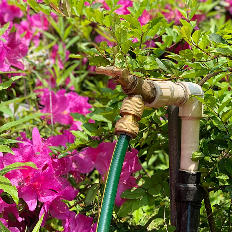 1/2' Faucet Adapter Pipe Fittings Garden brass quick hose connector with stop