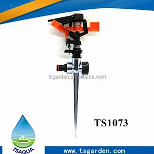 360 degree bird Plastic impulse agricultural irrigation sprinkler with metal spike