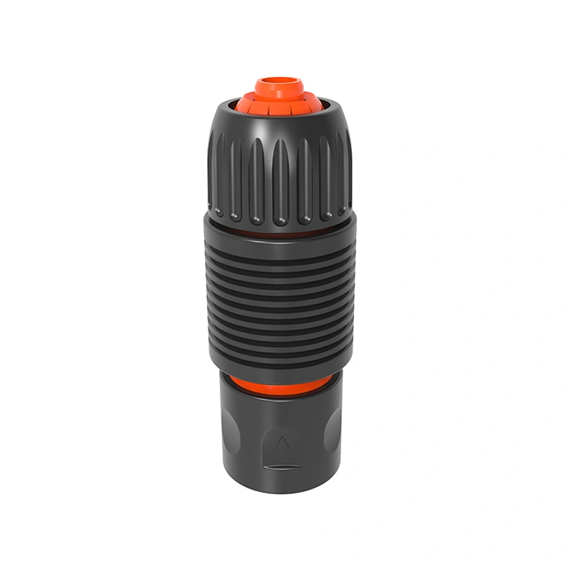 OEM/ODM garden tools accessories plastic irrigation hose water angled quick connector with stop
