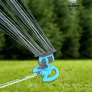 ABS plastic adjustable garden water 2 arm irrigation system lawn sprinkler automatic 360 degree rotating