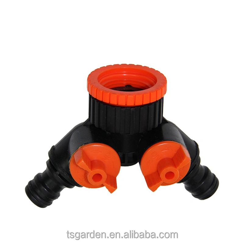 Two way agriculture plastic tap adaptor