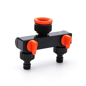 2 Way Garden Faucet Connector Hose Splitter Tap Adaptor For Water