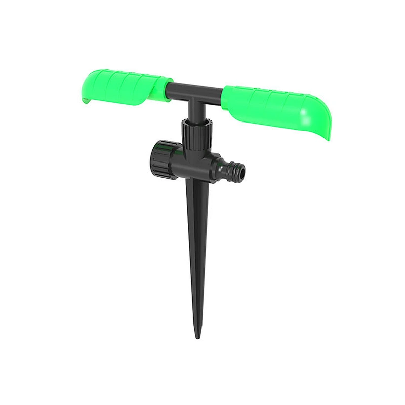 Garden 2 Arms Decorative Small Farm Irrigation Sprinkler Equipment With Spike