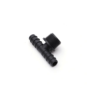 Garden Plastic Barbed Male Tee Shape Quick Connector Water Hose Fitting
