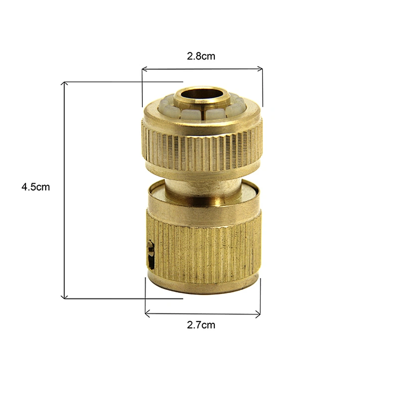 1/2' Faucet Adapter Pipe Fittings Garden brass quick hose connector with stop