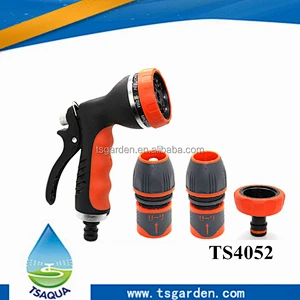 High Pressure 4pcs Plastic Garden Watering Spray Hose Nozzle Set