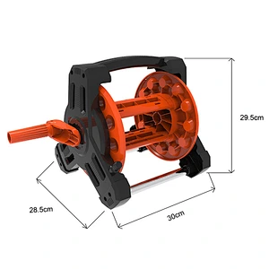 Garden ABS Plastic Strong Stability Water Hose Reel Cart With One Sided Rotating Handle