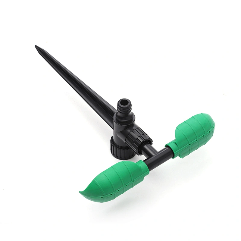 Garden 2 Arms Decorative Small Farm Irrigation Sprinkler Equipment With Spike