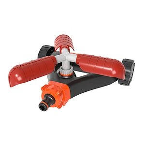 Garden 3 Arms Plastic Water Lawn Irrigation Sprinkler With Triangle Base