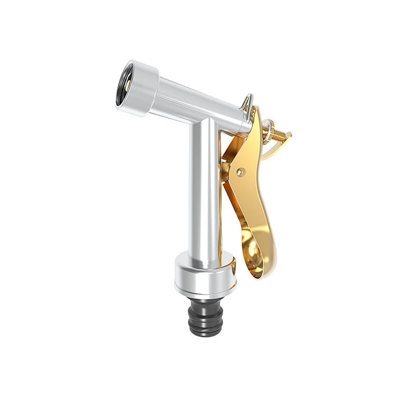 Garden High Pressure Zinc Metal Nozzle Spray Water Hose Gun With Back Control Handle