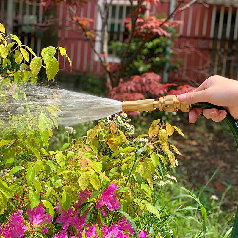 High Pressure Garden Brass Hose Water Misting Spray Nozzle with flow control