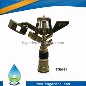 360 Gear Drive Zinc Alloy Rocker Rotary Impulse Water Agriculture Irrigation Brass Nozzle Sprinkler