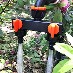 2 Way Garden Faucet Connector Hose Splitter Tap Adaptor For Water