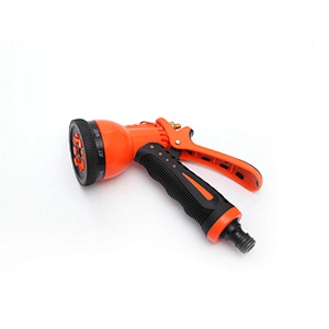 Garden Abs Plastic 8 Pattern High Pressure Nozzle Hose Spray Water Gun With Back Trigger