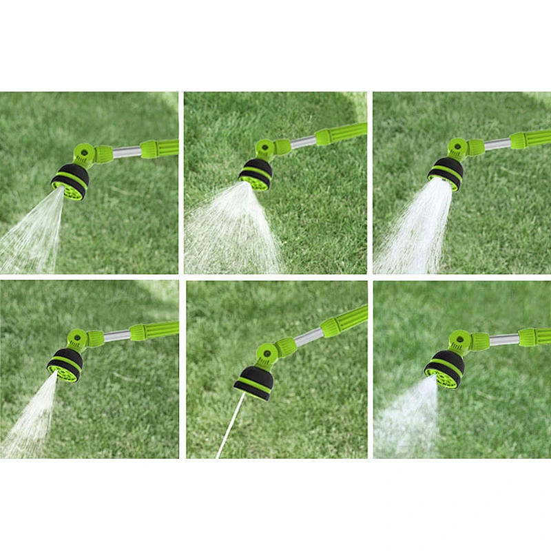 8 pattern telescopic watering wand irrigation adjustable soft rubber coated body insulated handle garden hose sprays water wand