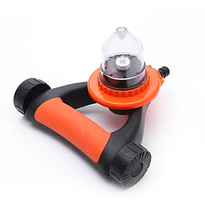 Plastic Triangle Based Lawn Water Sprinkler Irrigation System With Hydroelectric Power Led