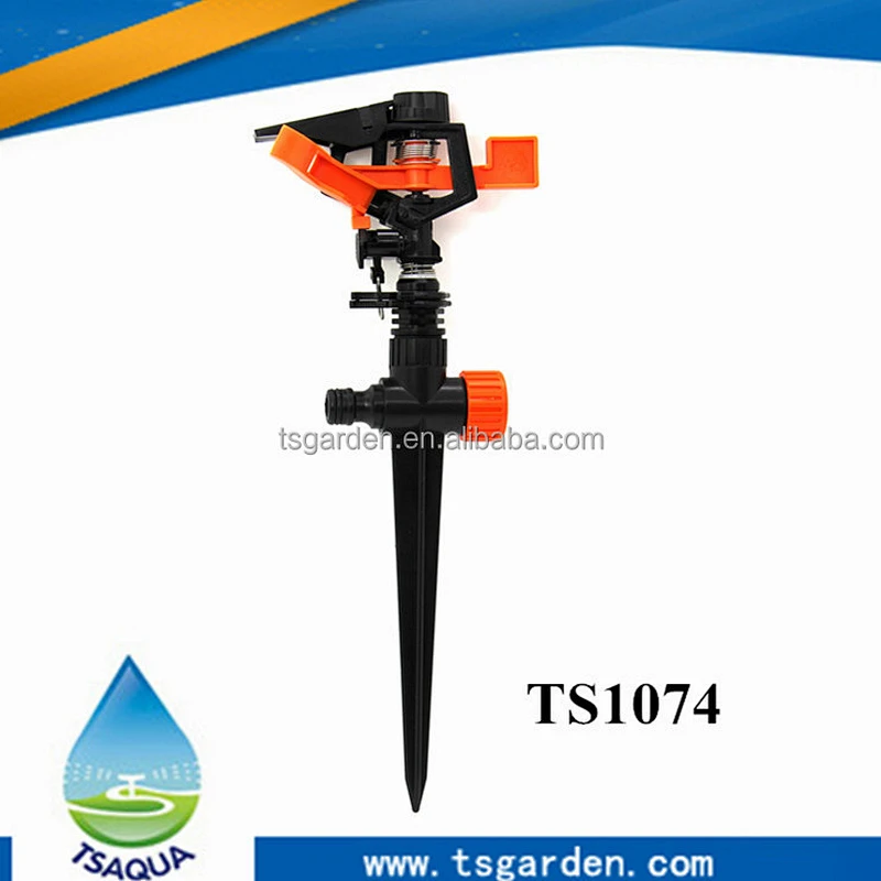 360 degree garden Plastic impulse garden water sprinklers with plastic spike