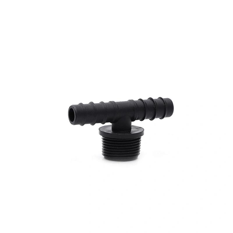 Garden Plastic Barbed Male Tee Shape Quick Connector Water Hose Fitting