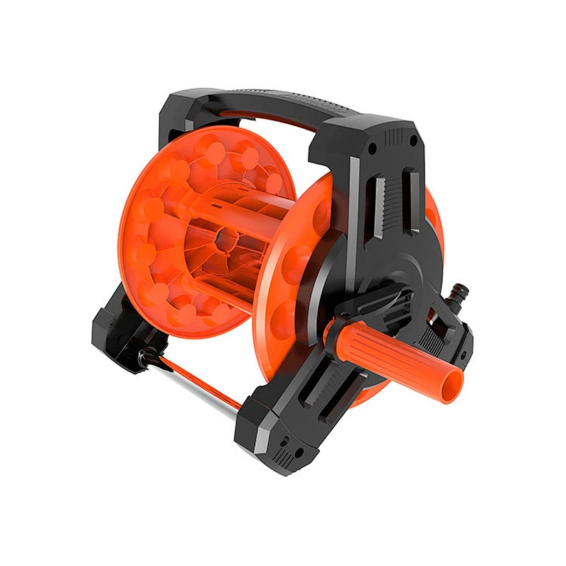 Garden ABS Plastic Strong Stability Water Hose Reel Cart With One Sided Rotating Handle