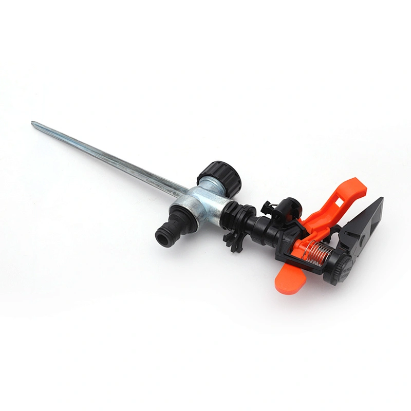 Garden Plastic Impact Water Lawn Irrigation Sprinkler With Metal Spike
