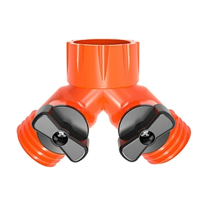 ABS Plastic 2 Way Garden Splitter Irrigation Hose Quick Connector
