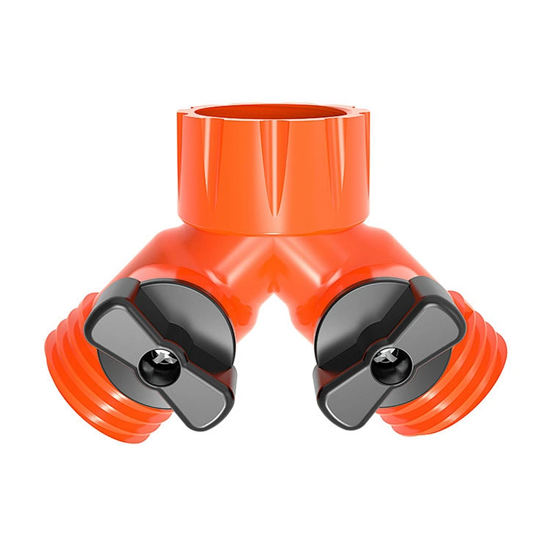 ABS Plastic 2 Way Garden Splitter Irrigation Hose Quick Connector