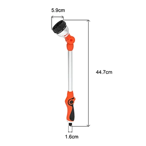 AL Plastic High Pressure Garden Lawn Irrigation 8 Functions Nozzle Water Spray Gun Wand