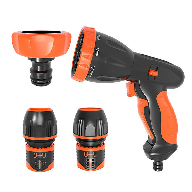 High Pressure Garden Water Hose Pipe Nozzle Hand Sprayer Combo Set