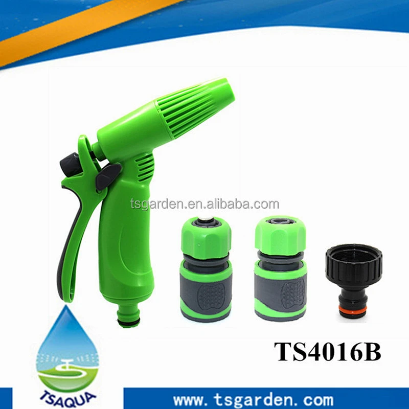 High Pressure 4pcs Plastic Garden Watering Spray Hose Nozzle Set