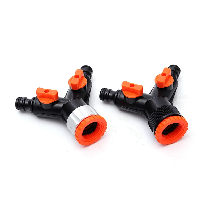 Plastic Garden 2 Way Garden Hose Splitter Hose Quick Connector