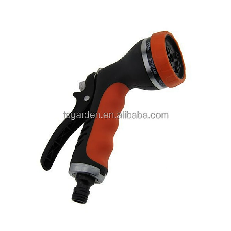 double color rubber coated 8 pattern foam water spray nozzle