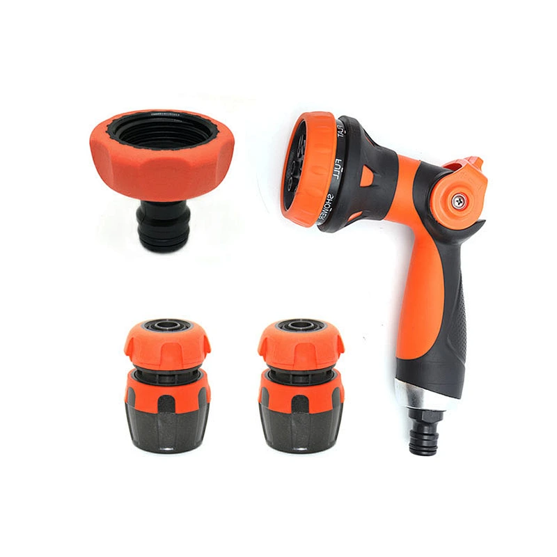 Flexible ABS Plastic Hose Nozzle Garden Hand Sprayer Water Gun Combo Set
