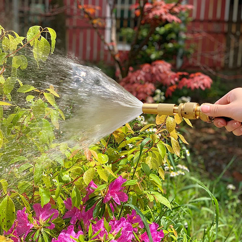 High Pressure Garden Brass Hose Water Misting Spray Nozzle with flow control