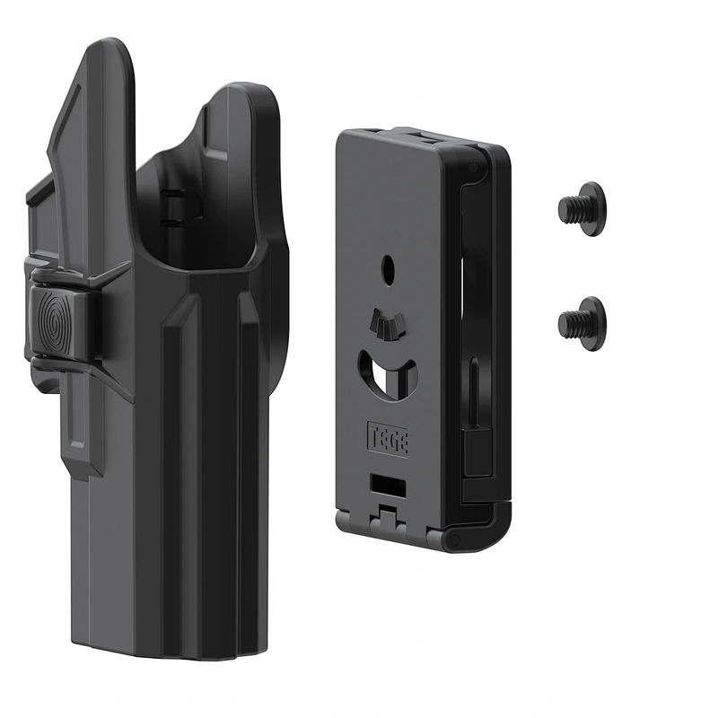 TEGE Glock 19 19X 23 32 45 Holster (Gen 1-5), Tactical Outside Waistband Belt Paddle Holsters with Adjustable Cant Fast Draw